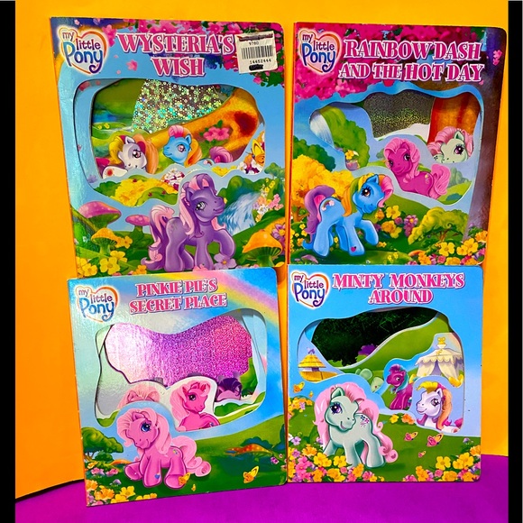 MY LITTLE PONY G3 VINTAGE 2003 SPARKLE WINDOW BOARD BOOK COLLECTION OF 4 - Picture 1 of 16